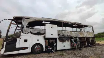 Ankara yolunda yolcu otobüsü küle döndü