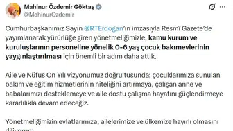 Kamu çalışanlarına kreş müjdesi