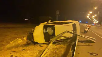 Siirt çevre yolunda kaza Sürücü takla atan araçtan sağ çıktı