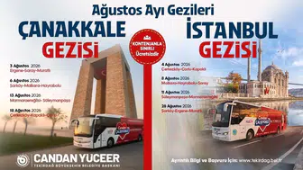 Tekirdağlılar için ücretsiz İstanbul ve Çanakkale gezileri başlıyor