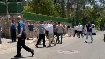 Kahta karakolu önünde iki grup birbirine girdi
