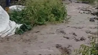 Kars Arpaçay'da sağanak sele dönüştü