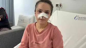 Manisa'da dehşet anları Eşi tarafından koparılan burun yerine dikildi