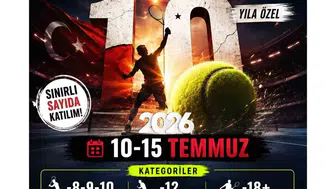 Muğla kortlarında 15 Temmuz için raketler sallanacak