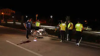 Karaman'da motosiklet kazası kamerada