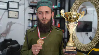 Bayburtlu berberden Balkanlar’da büyük başarı