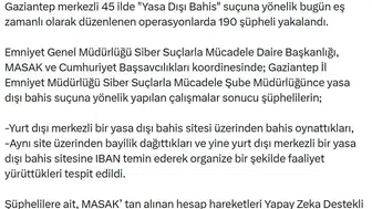 Yasa dışı bahis şebekesine 45 ilde dev operasyon