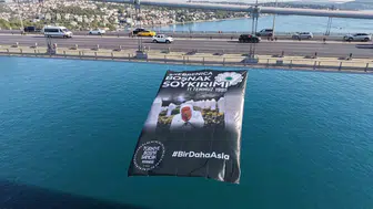 Boğaz köprülerinde Srebrenitsa için dev anma mesajı yükseldi