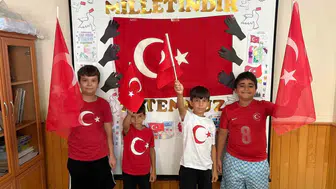 Anamurda çocuklar 15 Temmuz demokrasi mücadelesini öğrendi
