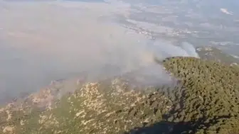 Kaş’ta orman yangınına havadan ve karadan müdahale