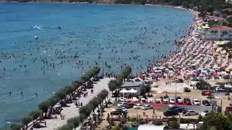 İstanbul sıcağında Silivri plajları dolup taştı