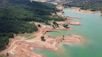 Isparta Atabey Göleti’nde toprak çöktü