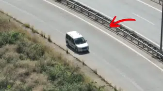 Hatay otoyolunda geri giden sürücüyü dron yakaladı
