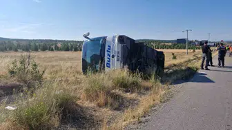 Eskişehir yolunda otobüs faciası 24 kişi yaralandı
