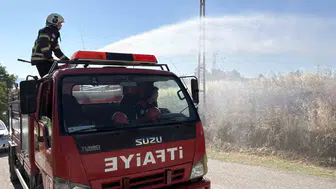 Çorum Bahçelievler'de otluk alan yangını paniğe yol açtı