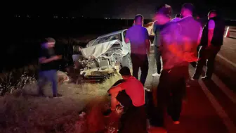 Siverek yolunda koyun sürüsüne çarpan otomobil takla attı