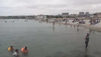 Silivri sahillerinde rüzgar ve dalgaya rağmen deniz keyfi