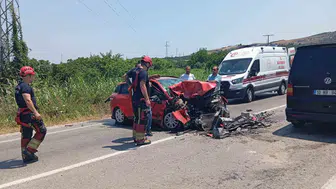 Erdek yolunda feci kaza 1 can kaybı