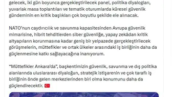 Ankara küresel güvenlik masasına ev sahipliği yapacak
