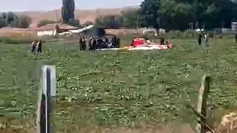 Ankara Temelli semalarında eğitim helikopteri yere çakıldı