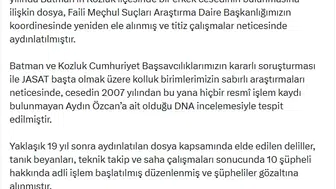 Batman'da 19 yıllık faili meçhul cinayeti 10 gözaltı çözdü
