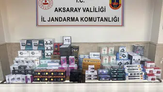 Aksaray merkezli operasyonda milyonluk kaçak mal yakalandı