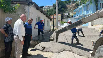 Babadağ yollarında beton mesaisi sürüyor