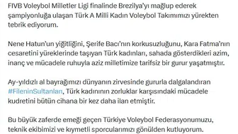Bahçeli'den Filenin Sultanları'na zafer kutlaması