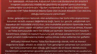 Kayseri'de uyuşturucu operasyonu CHP'li meclis üyesini yakalattı