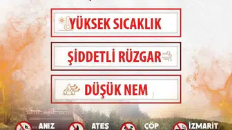 Sinop'un iki ilçesinde orman yangını için kırmızı alarm verildi