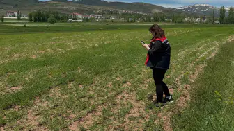 Aydıntepe çiftçisinin tarlası tek tek kontrol ediliyor