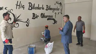 Patnos okulları yeni döneme yenilenerek hazırlanıyor