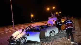 Van'da kaza yapan aracın bagajı şaşırttı