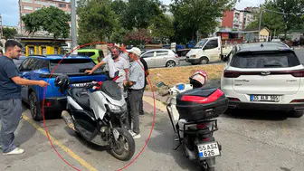 Samsun'da taksi ile motosikletin karıştığı kaza ucuz atlatıldı
