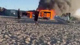 Çatalca Yalıköy'de plaj barakası küle döndü