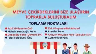 Kayseri'de meyve çekirdekleri artık çöpe gitmiyor