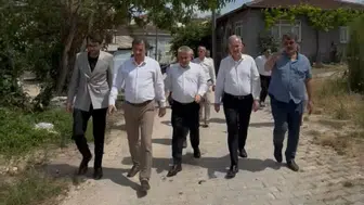 İnegöl kırsalında tozlu yollar parke taşla yenileniyor