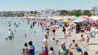 İstanbul'da güneş yüzünü gösterdi, sahiller doldu taştı