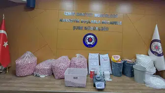 İzmir’de sokaklara dağıtılacak binlerce uyuşturucu hap yakalandı