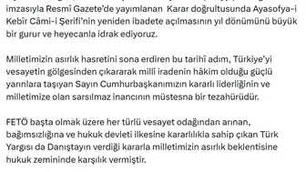 Ayasofya’nın ibadete açılışının altıncı yılı kutlanıyor