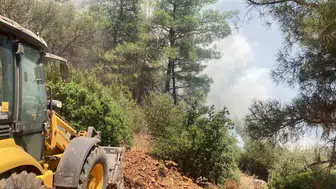Bodrum Yalıçiftlik'te orman yangını korkuttu