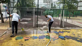 Yunusemre’de oyun alanları hijyenik hale getirildi