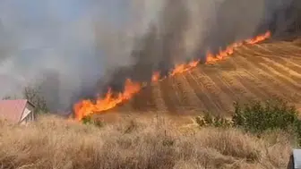 Beypazarı’nda iki ayrı noktada çıkan yangın korkuttu