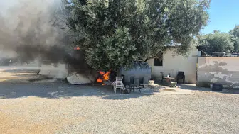 Bodrum'da personel yatakhanesinde korkutan yangın