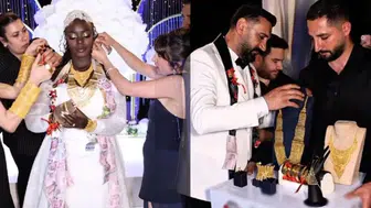 Fenomen Zehra Özdemir'in düğününde altın kuyruğu izdihamı