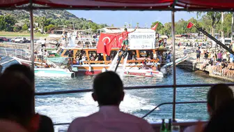Demre denizlerinde 100 yıllık bağımsızlık kutlaması