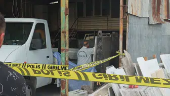 Antalya'da mermer atölyesinde acı kaza