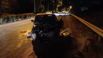 İnegöl yolunda kaza yapan genç sürücü hastanelik oldu