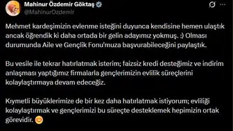 Bakan Göktaş evlenmek isteyen Mehmet ile iletişime geçti