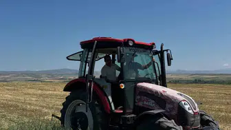 Akyaka'da bereketli hasat dönemi başladı